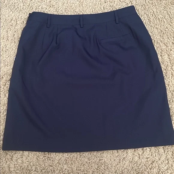 NWT J. McLaughlin Edna Navy Blue and White Skirt (12) - Picture 4 of 6